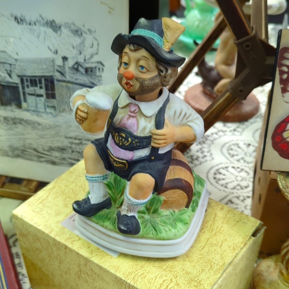 Colorful Beer Drinker Figurine